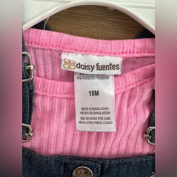 Daisy Fuentes 2-Piece Overall Baby Girl Outfit - Picture 4 of 5